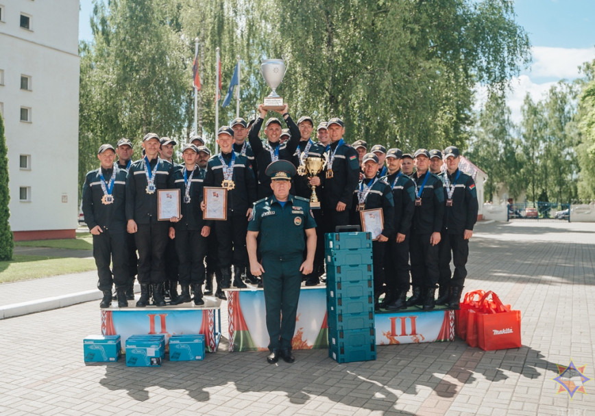 Команда Гомельской области стала победителем открытого чемпионата МЧС по многоборью спасателей